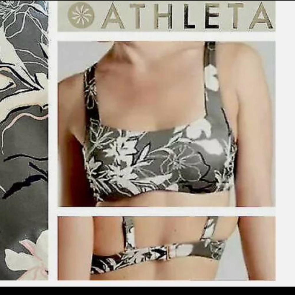 Athleta LUX 2-Piece Floral Adjustable Top and High Rise Bottom Bikini Swimsuit - Picture 2 of 9